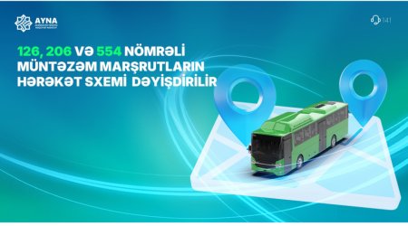 Bu marşrutların hərəkət sxemi müvəqqəti dəyişdirilir