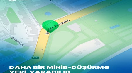 В Баку создано еще одно место для посадки и высадки пассажиров на автобусной полосе