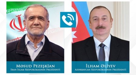 İlham Əliyev və Məsud Pezeşkian arasında telefon danışığı olub