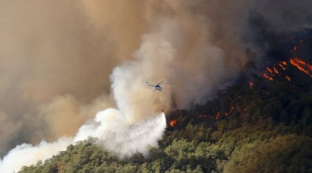 İzmir hava limanı meşə yanğınlarına görə müvəqqəti bağlanıb