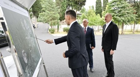 Алиев осмотрел участок для строительства канатной дороги Ханкенди–Шуша