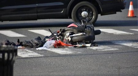 Gəncədə moped maşınla toqquşub - Xəsarət alan var