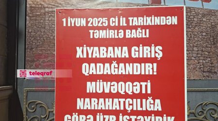 İkinci Fəxri xiyaban təmirə bağlanıb