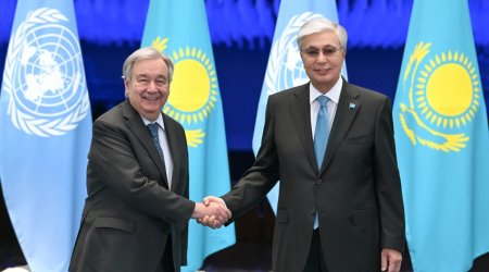 
Токаев и Гутерриш обменялись комплиментами и обсудили реформу ООН