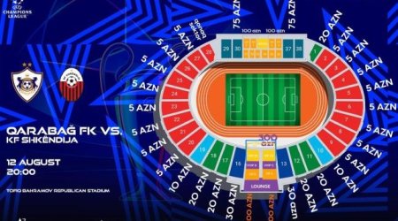 “Qarabağ” - “Şkendiya” matçının biletləri satışa çıxarılır