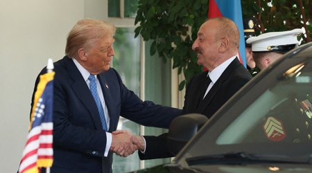 Donald Trampla İlham Əliyevin görüşü başlayıb