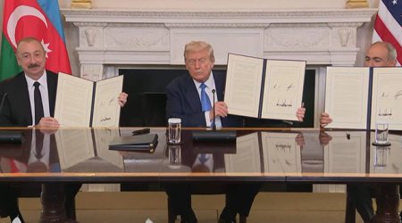Azərbaycan və Ermənistan Vaşinqtonda sülh sazişi üzrə birgə bəyanat imzaladı