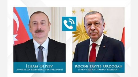 İlham Əliyev Rəcəb Tayyib Ərdoğana zəng edib