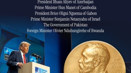 Trump nominated for Nobel Peace Prize with backing from Azerbaijani, Armenian leaders