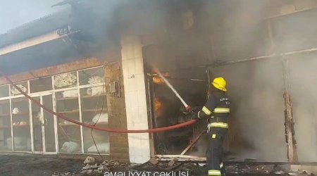 Sabirabadda mərkəzi bazarda yanğın baş verib