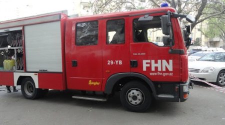 Binə qəsəbəsində istixana yanır