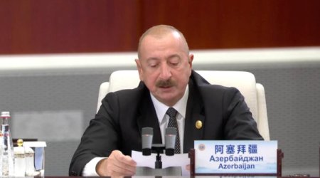 Ильхам Алиев выступил на встрече в формате «ШОС Плюс»