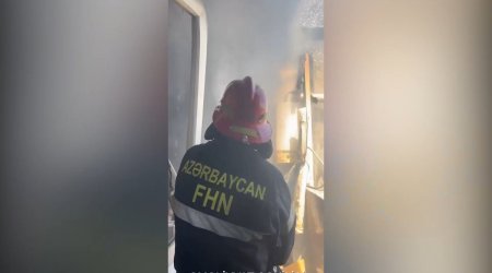 Bakıda yaşayış binasında yanğın olub, 12 nəfər təxliyə edilib
