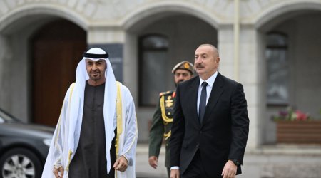 Prezident BƏƏ lideri ilə görüşündən video paylaşıb