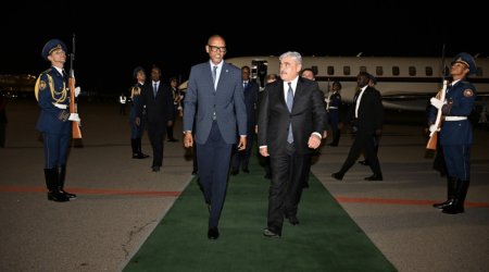 Ruanda Prezidenti Azərbaycana səfərə gəlib