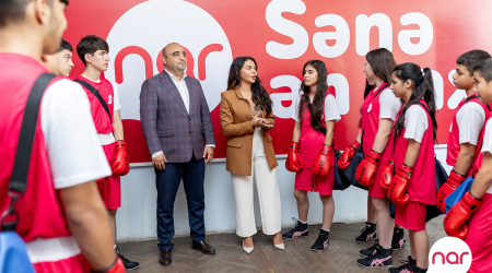 &ldquo;Nar&rdquo; gənclərin sağlam və aktiv həyat tərzinə töhfə verərək boks təlimlərinə dəstək olur