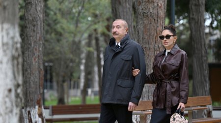 Aliyev and the first lady open new park in Baku