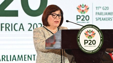 Sahibə Qafarova G20 ölkələrinin Parlament Sədrlərinin 11-ci Sammitində görüşlər keçirib