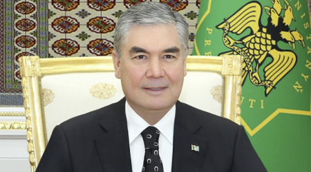 Qurbanqulu Berdiməhəmmədov Azərbaycana gəlib