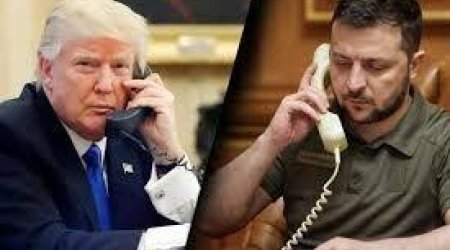 Zelenski və Tramp telefon danışığı aparır