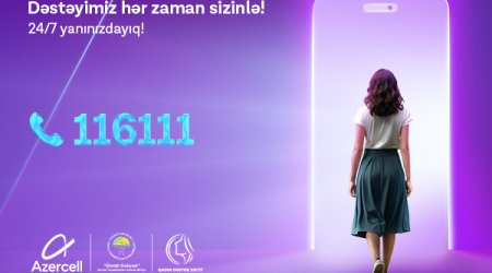 Azercell-in təşəbbüsü ilə yaradılan “Qadın Dəstək Xətti” son 3 ay ərzində 1094 müraciət qeydə alıb