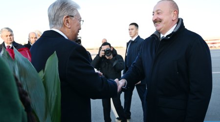 Azerbaijan’s Aliyev arrives in Kazakhstan for state visit