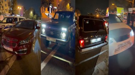 В Баку задержаны четыре автохулигана
