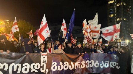 Tbilisidə hökumət əleyhinə aksiya keçirilir