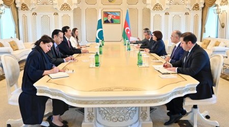 Sahibə Qafarova Pakistan Senatının sədri ilə görüşüb