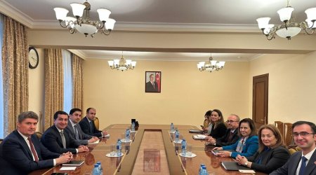 Türkiyəli nazir müavini Hikmət Hacıyev və Xələf Xələfovla görüşüb