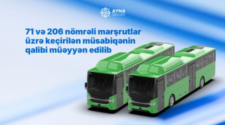 Bu avtobus marşrutları üzrə müsabiqələrin qalibi müəyyən edilib