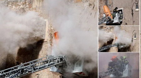 Romada tarixi qüllə çöküb - 4 yaralı var