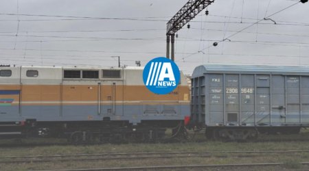 Qazaxıstan taxılı daşıyan qatar Azərbaycan üzərindən Ermənistana yola düşüb