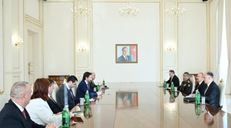 Prezident İlham Əliyev Slovakiya müdafiə nazirini qəbul edib