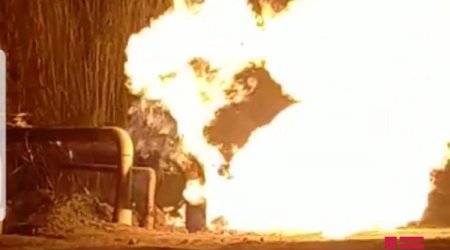 Bakıda qaz xəttində yanğın olub