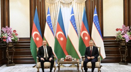 Azərbaycan və Özbəkistan prezidentlərinin təkbətək görüşü olub