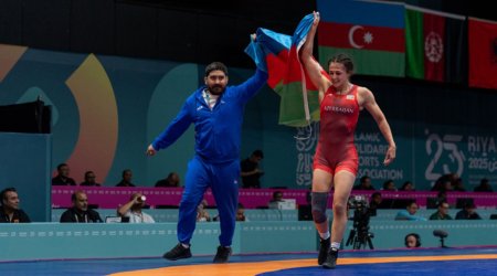 Azərbaycanın qadın güləşçisi İslamiadanın qalibi olub