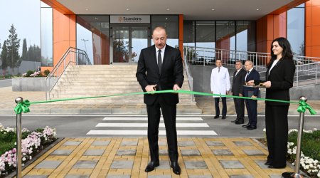 Prezident dərman preparatları istehsalı müəssisəsinin açılışında iştirak edib
