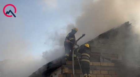 Ağcabədidə ev yanıb - Video