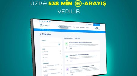 Bu ilin on ayında 538 min elektron arayış verib