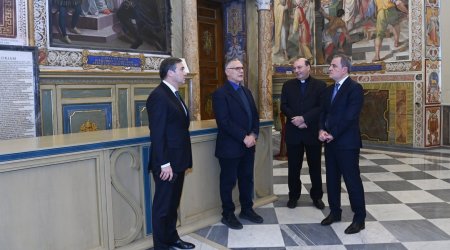 Ceyhun Bayramov Vatikan Apostol Kitabxanasında olub