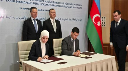 
Azərbaycan–İordaniya sənədləri imzalanıb