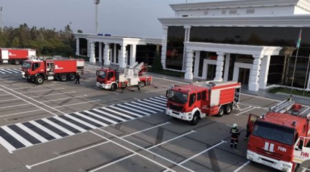 МЧС провело пожарные учения в Габалинском аэропорту