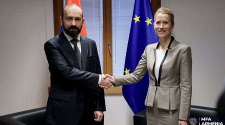 Ararat Mirzoyan Brüsseldə Kaya Kallasla görüşüb