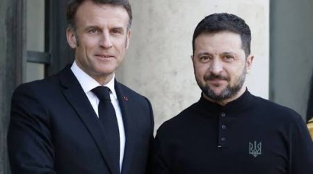 Makron Zelenski ilə telefon danışığı aparıb