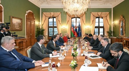 Azərbaycan və Slovakiya prezidentlərinin geniş tərkibdə görüşü olub