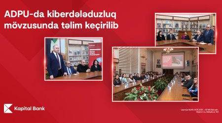 
Kapital Bank-ın kiberdələduzluqla mübarizə mövzusunda təlimləri davam edir