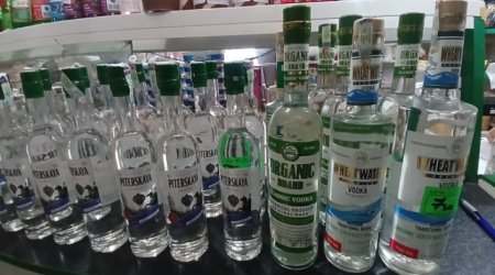 Astarada marketdən 91 ədəd saxta alkoqollu içki müsadirə edilib