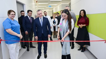Leyla Əliyeva Liv Bona Dea Hospitalında Sümük iliyi nəqli mərkəzinin açılışında iştirak edib