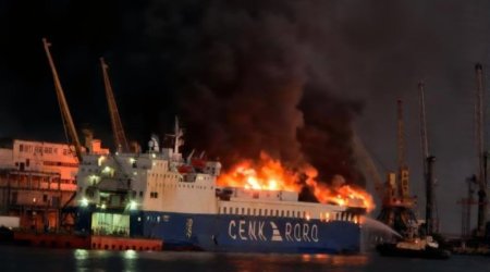 Odessa limanında Türkiyəyə məxsus yük gəmisi vurulub